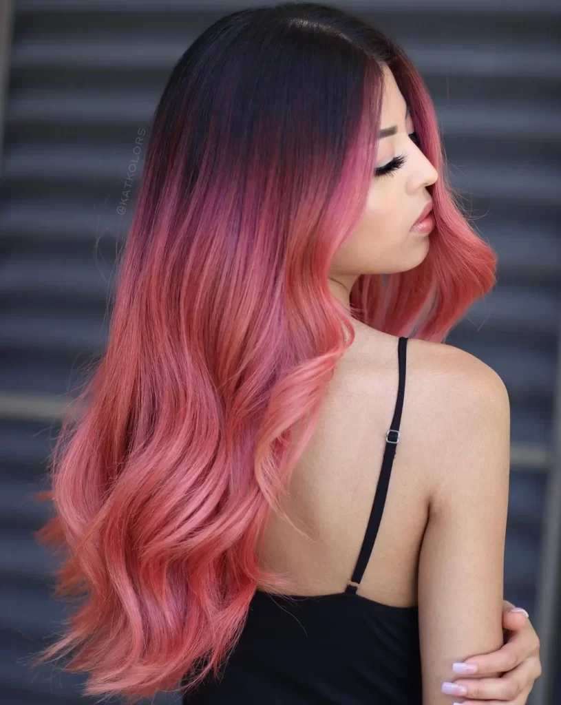 Black and Pink Ombré