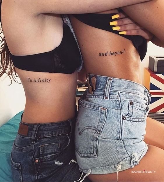 Matching sister tattoos