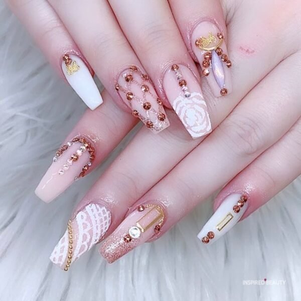 Stunning Coffin Nails With Diamonds Page Of Inspired Beauty