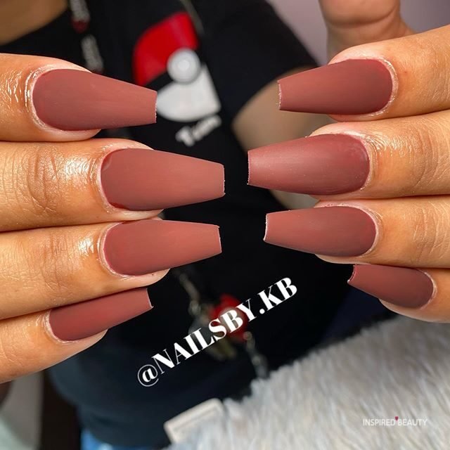 Coffin Matte nails