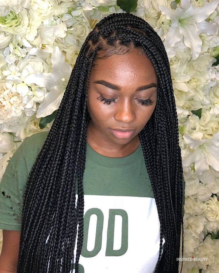Big Knotless Box Braids Hairstyles This Content Is Imported From Instagram 