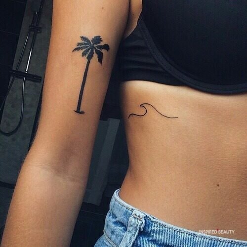 palm tree tattoo