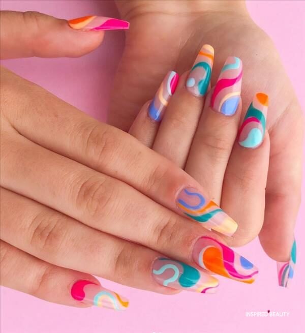 pastel nail design