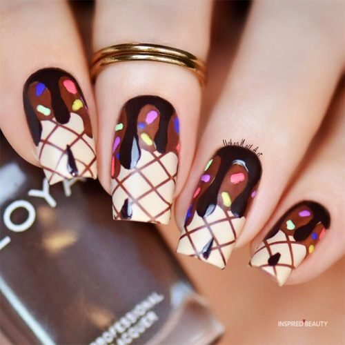 Ice Cream Cake - Nail Designs