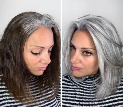 This Hairdresser Makes Clients Embrace Going Gray With His Powerful ...