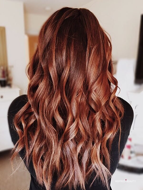 Red Balayage on Brown Hair 20 + - Inspired Beauty
