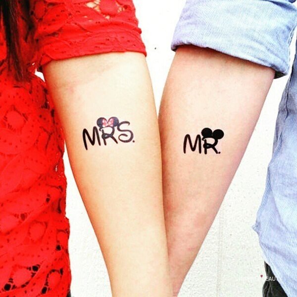 Matching Husband and wife tattoos