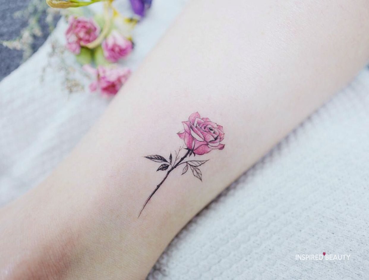 45 Cute Rose Tattoo Design Ideas - Inspired Beauty