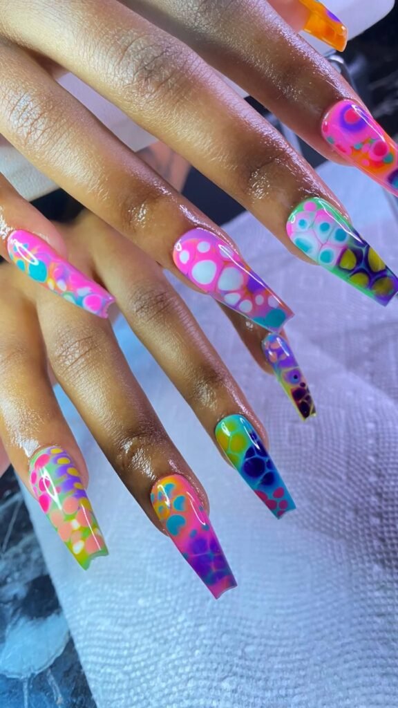 bright color nails