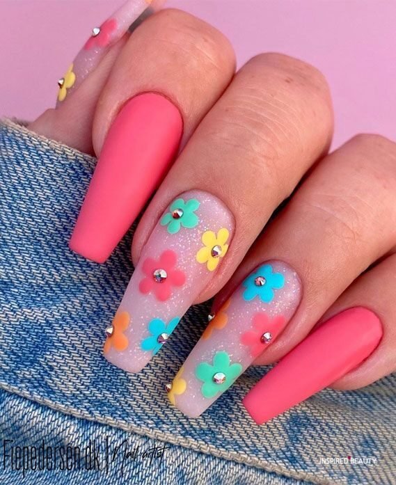 summer acrylic nails