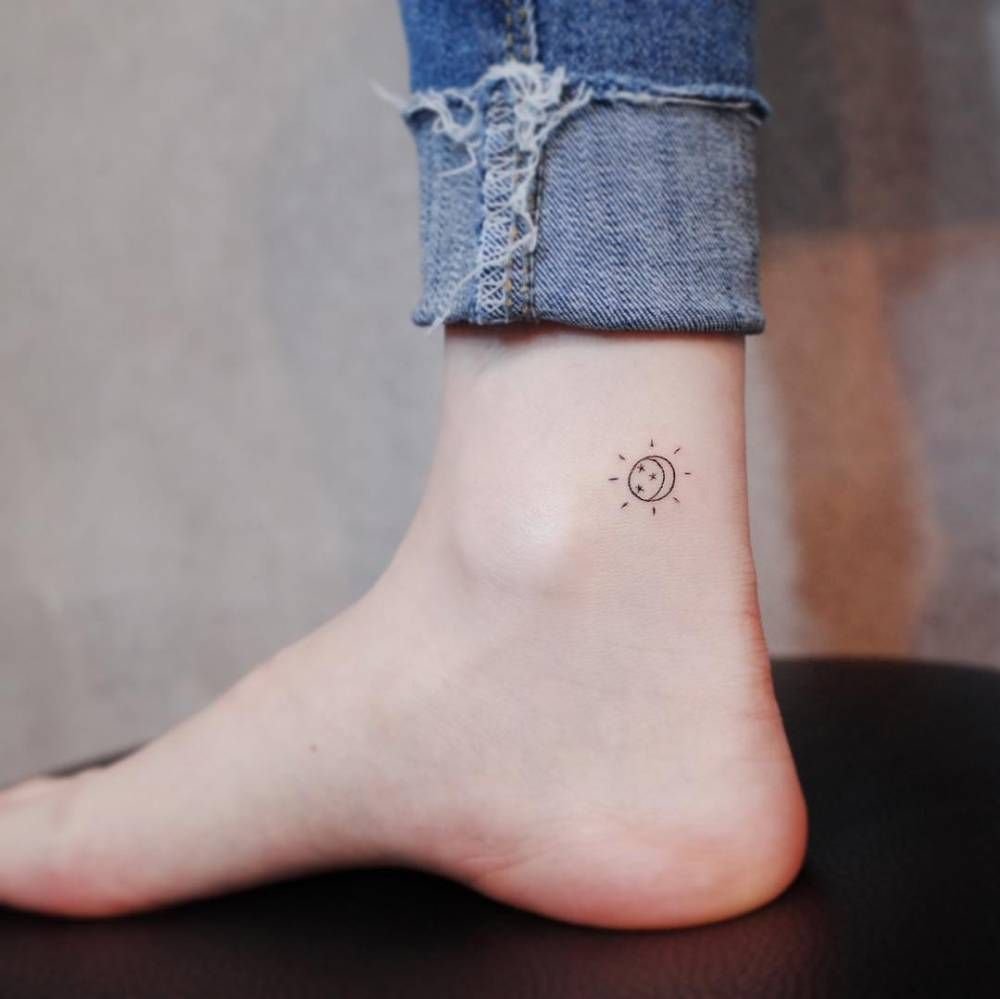 minimalist sun tattoo idea