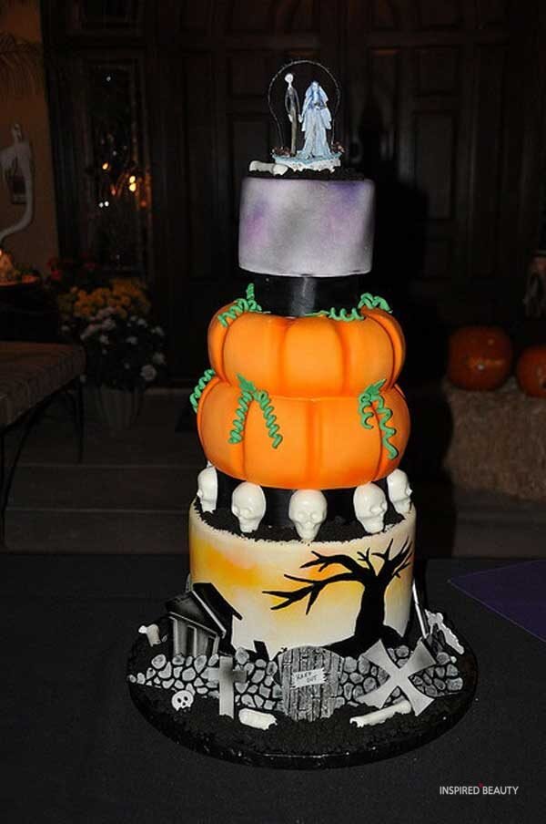 Halloween Wedding Cake