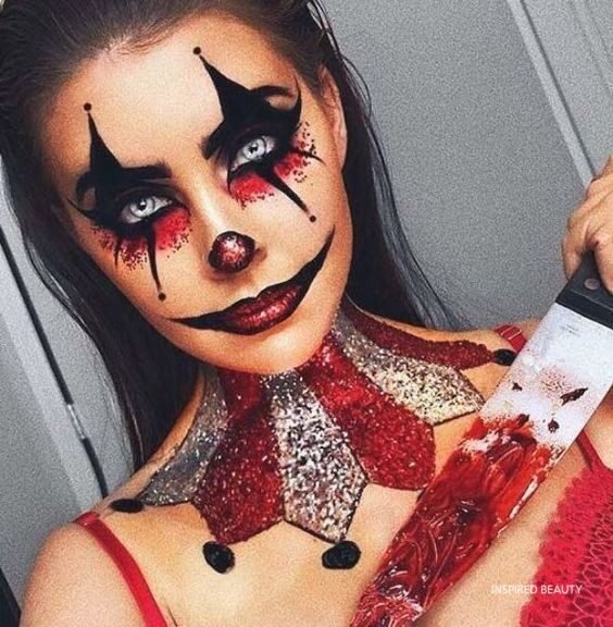 scary clown makeup easy