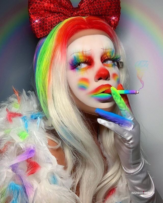 rainbow halloween makeup