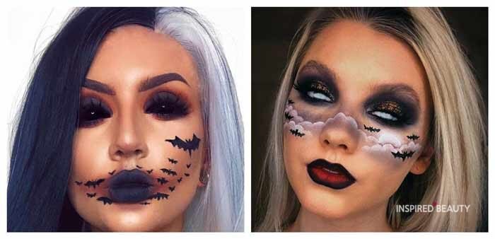 BAT MAKEUP FOR HALLOWEEN