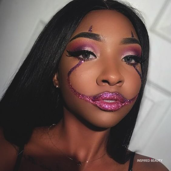 pretty clown halloween makeup