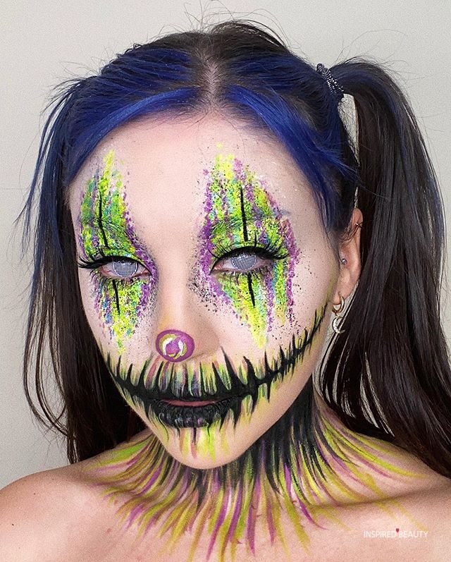 scary clown halloween makeup