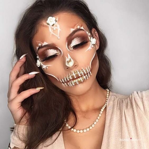 easy skull halloween makeup ideas