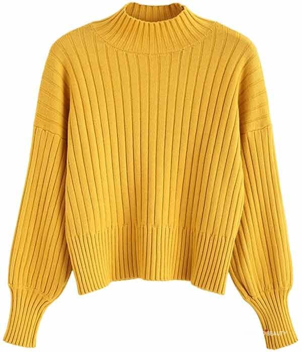 yellow fall sweater from amazon