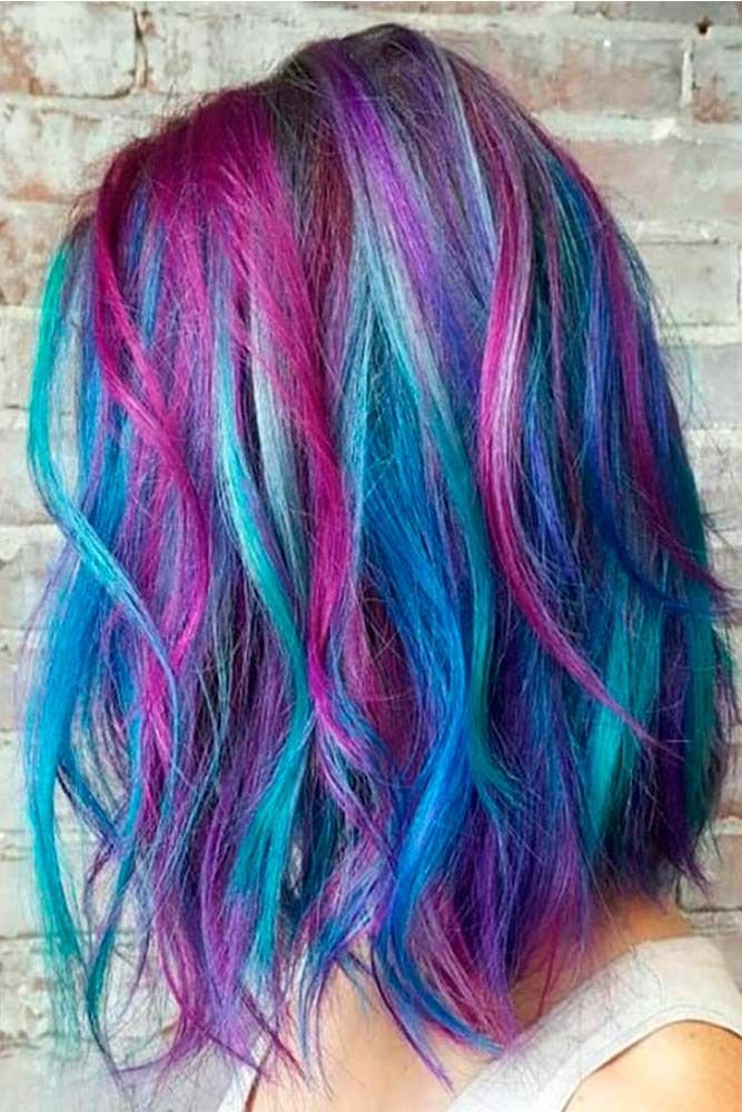 Rainbow Hair Color Bright Pastel