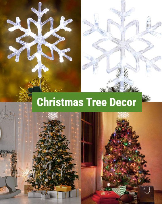 Snowflake Christmas tree decoration ideas 