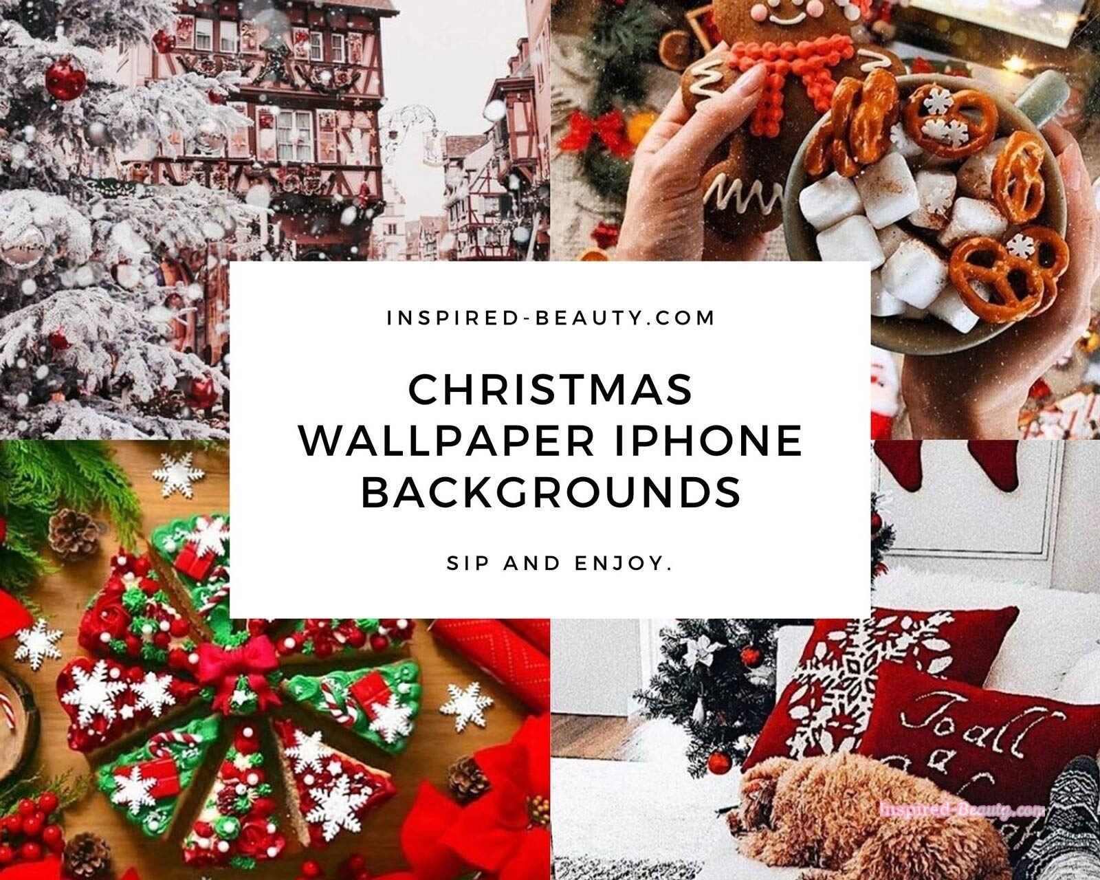 23 Free Aesthetic Christmas wallpaper iPhone backgrounds - Inspired Beauty