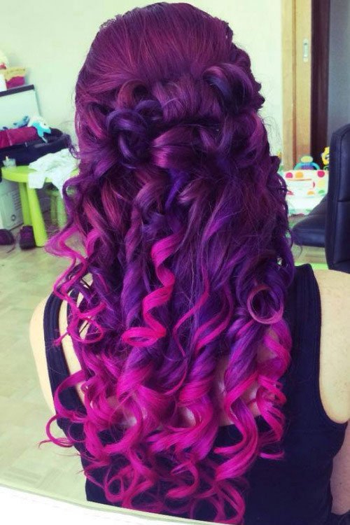 pink and purple hair dye mixed