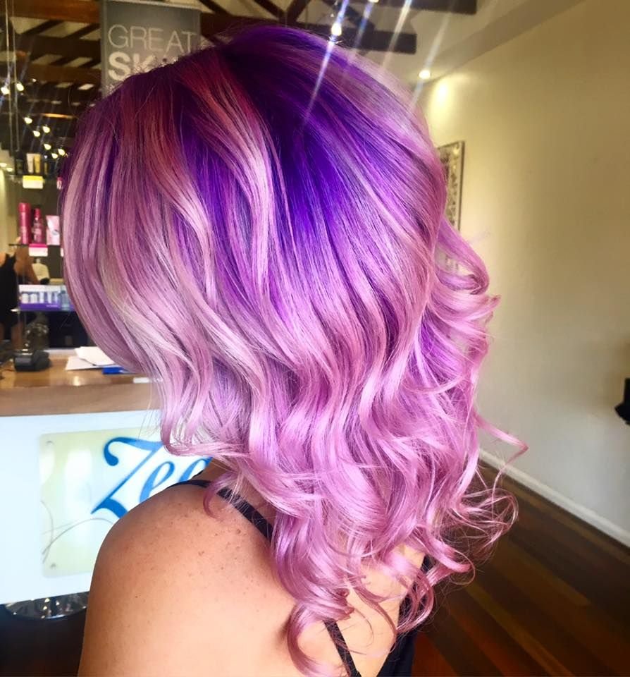 Unicorn Hair Color Pastel Pink and Purple