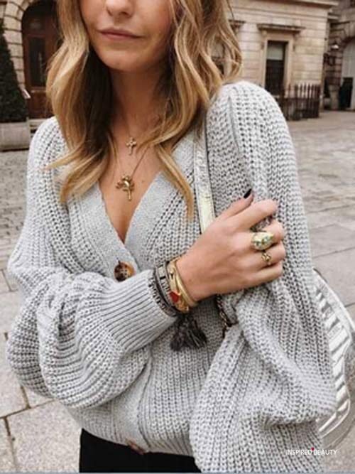 Fashion Sweaters Oversized Sweaters H&M Oversized Sweater light grey casual look 