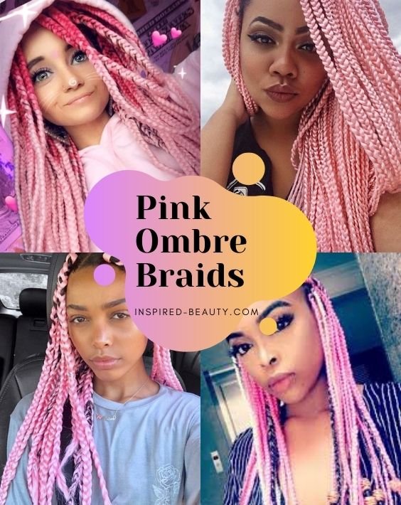 Pink box braids