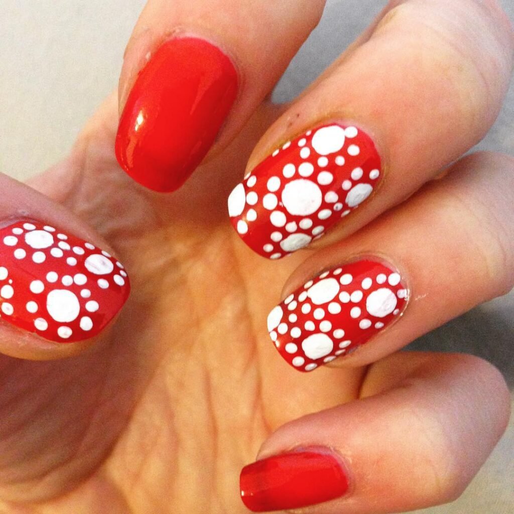 Cute Red and White Nail Art That are Perfect for Valentine