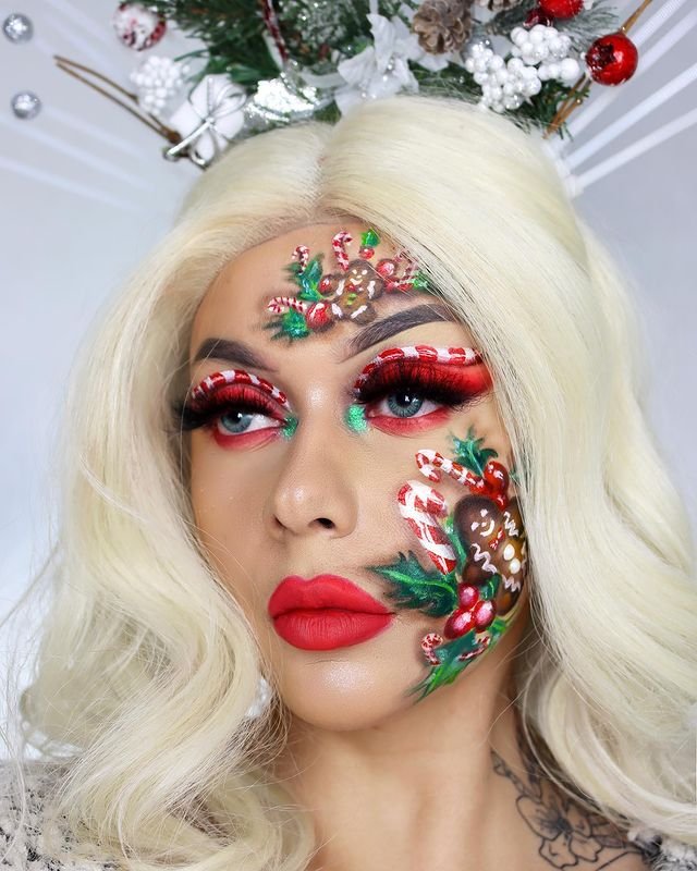 christmas makeup looks full face