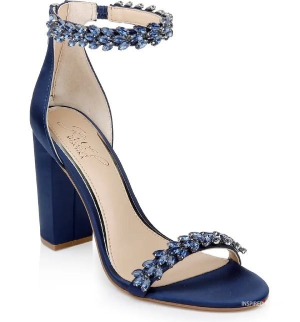blue prom heels for a woman