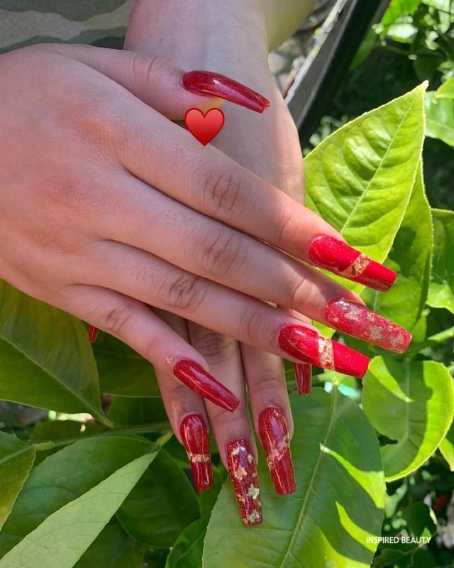 16 Amazing Ways To Rock Red Coffin Nails Inspired Beauty