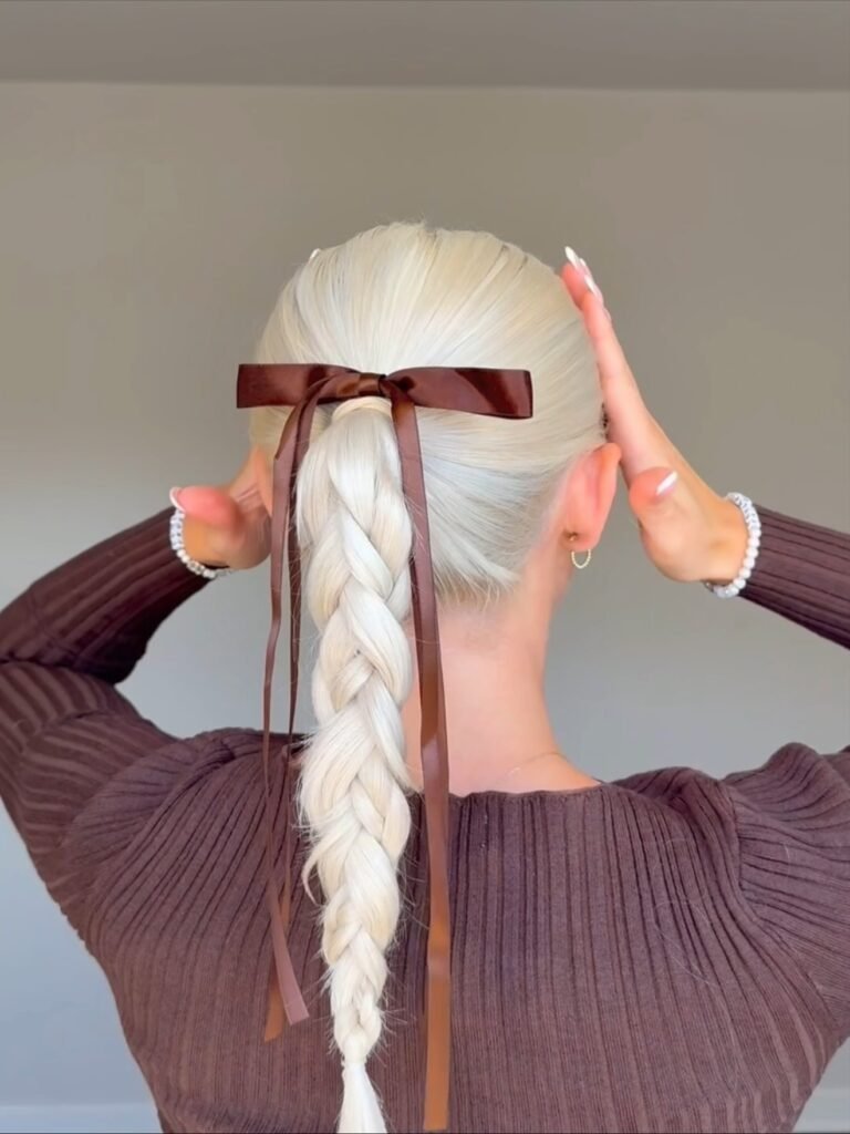 Fast and easy Braid with ponytail
