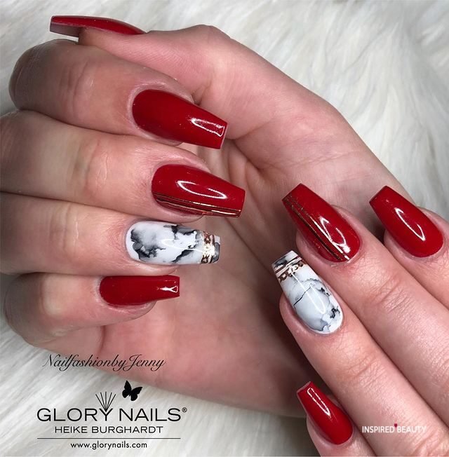16 Amazing Ways To Rock Red Coffin Nails Inspired Beauty