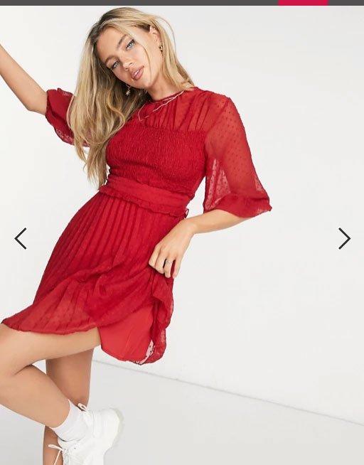 Red Dress with Sneakers Valentines Dinner Date Outfit Ideas