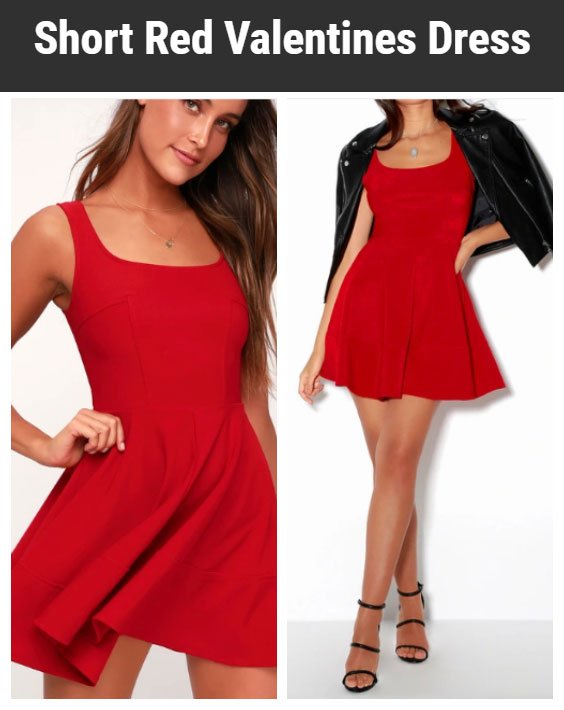 Classy Red Mini Dress Idea for Valentine's Date night 