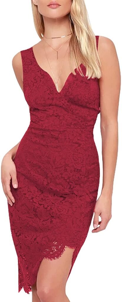 Burgundy and cute dinner dress for valentines day dinner 