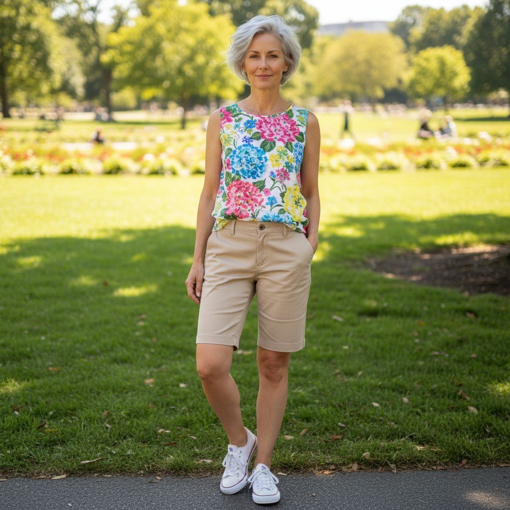 Mid Rise 7″ Chino Shorts Outfit