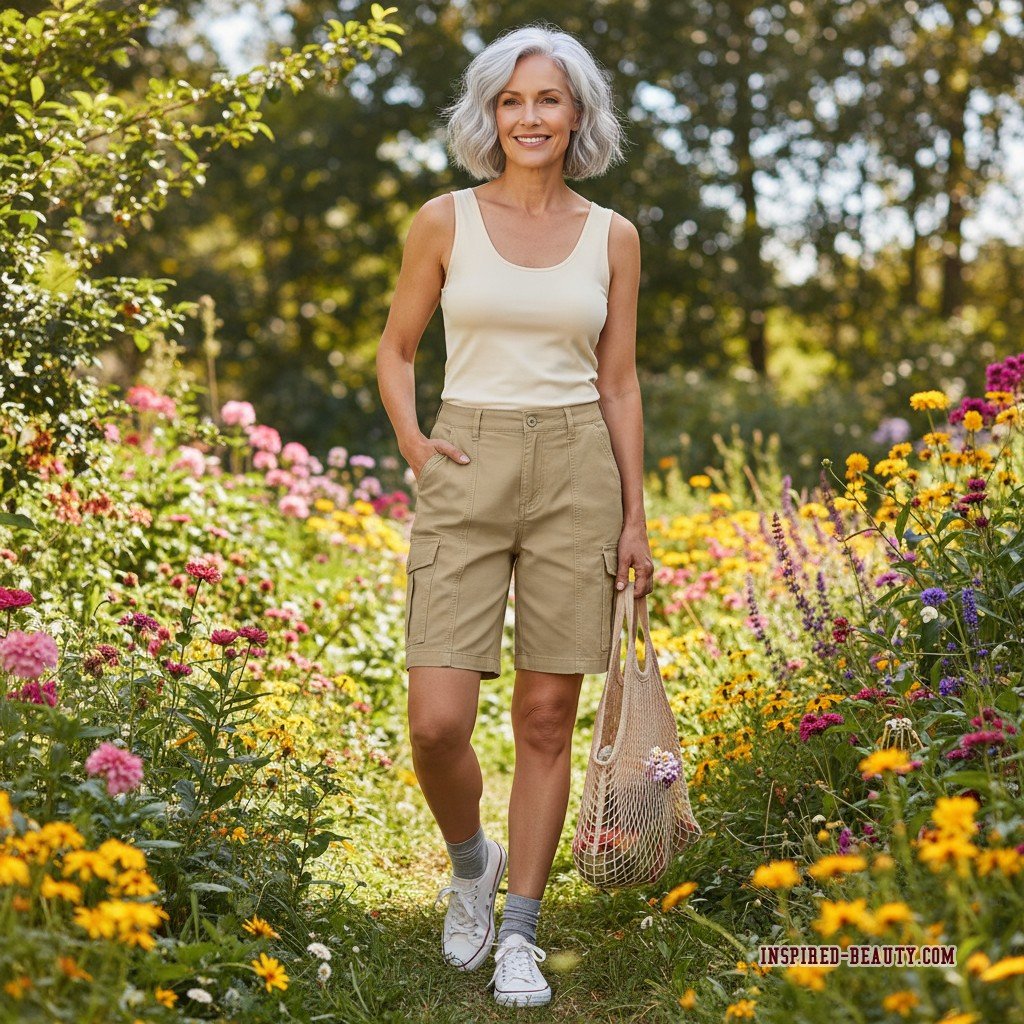 Relaxed Stretch Cargo Shorts Outfit