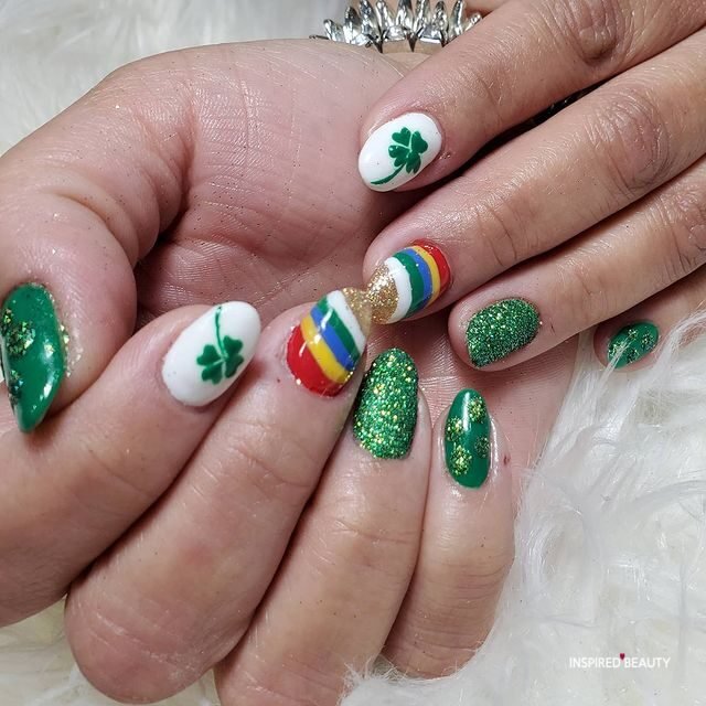 Simple st Patrick's day nails