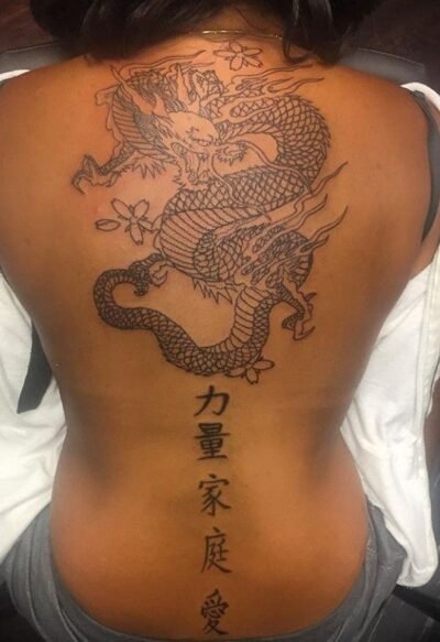 dragon spine tattoos