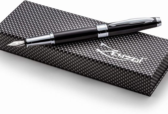 ZenZoi Luxury Black Fountain Pen Set - Timeless Graduation Gift