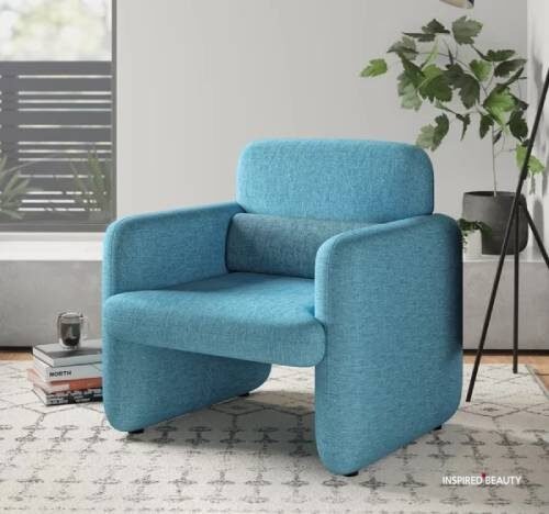 blue accent chair
