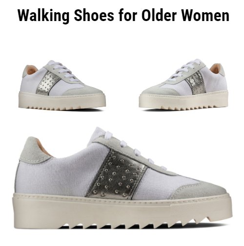 silver Walking Shoes for Older Women