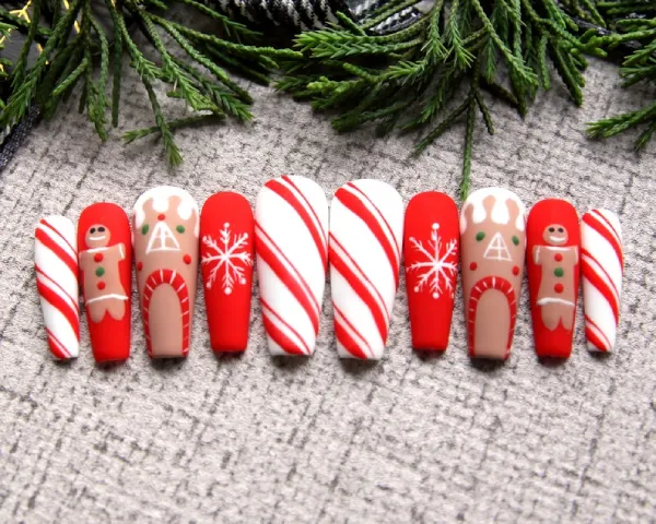 The Ginger Man Press On Nails Christmas