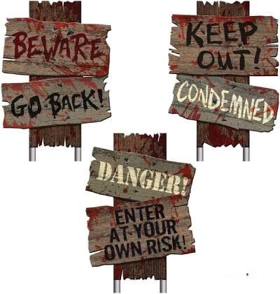 Beware Signs Yard Stakes