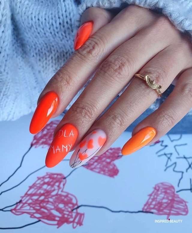 Orange Nail Designs