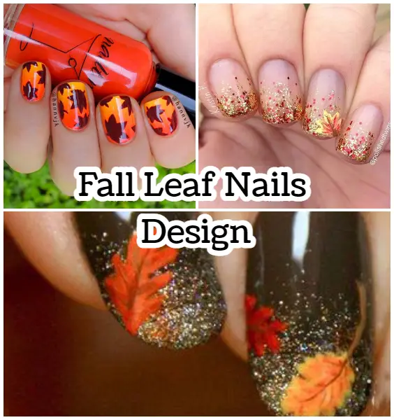 Fall Leaf Nails Design